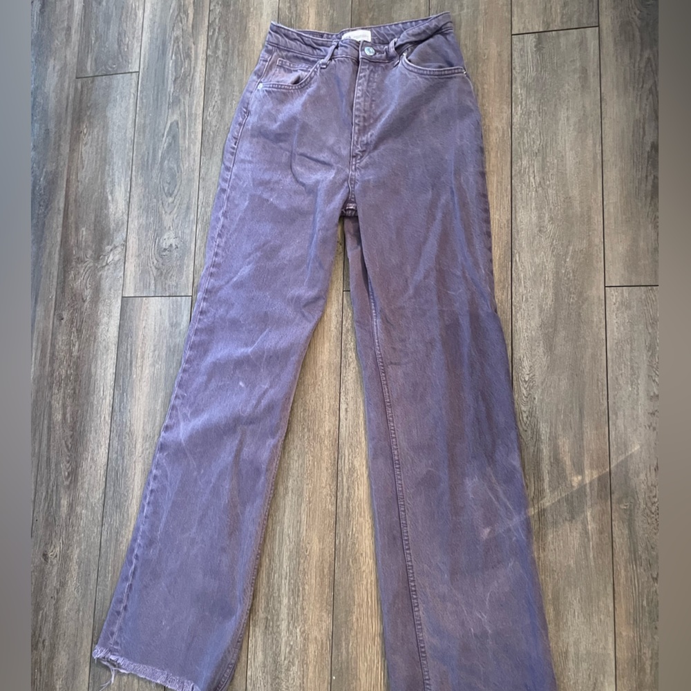 Purple wide\straight leg jeans from Zara